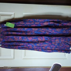 100% rayon a-line long skirt size small